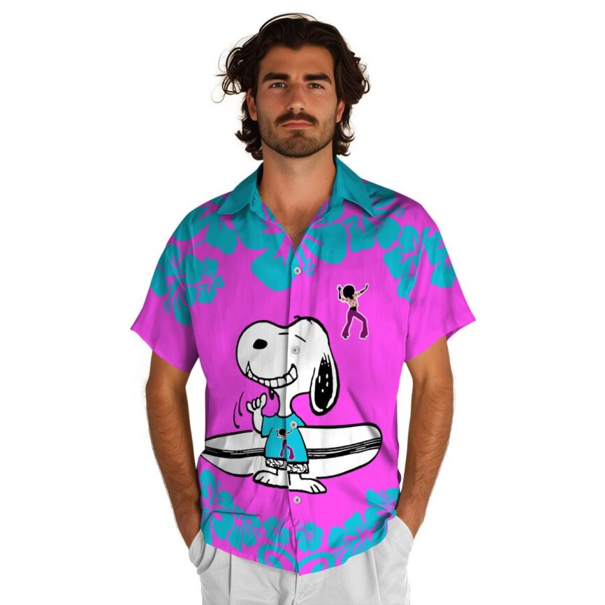 Custom 70s Surfing Snoopy Hawaiian Shirt New Arrival