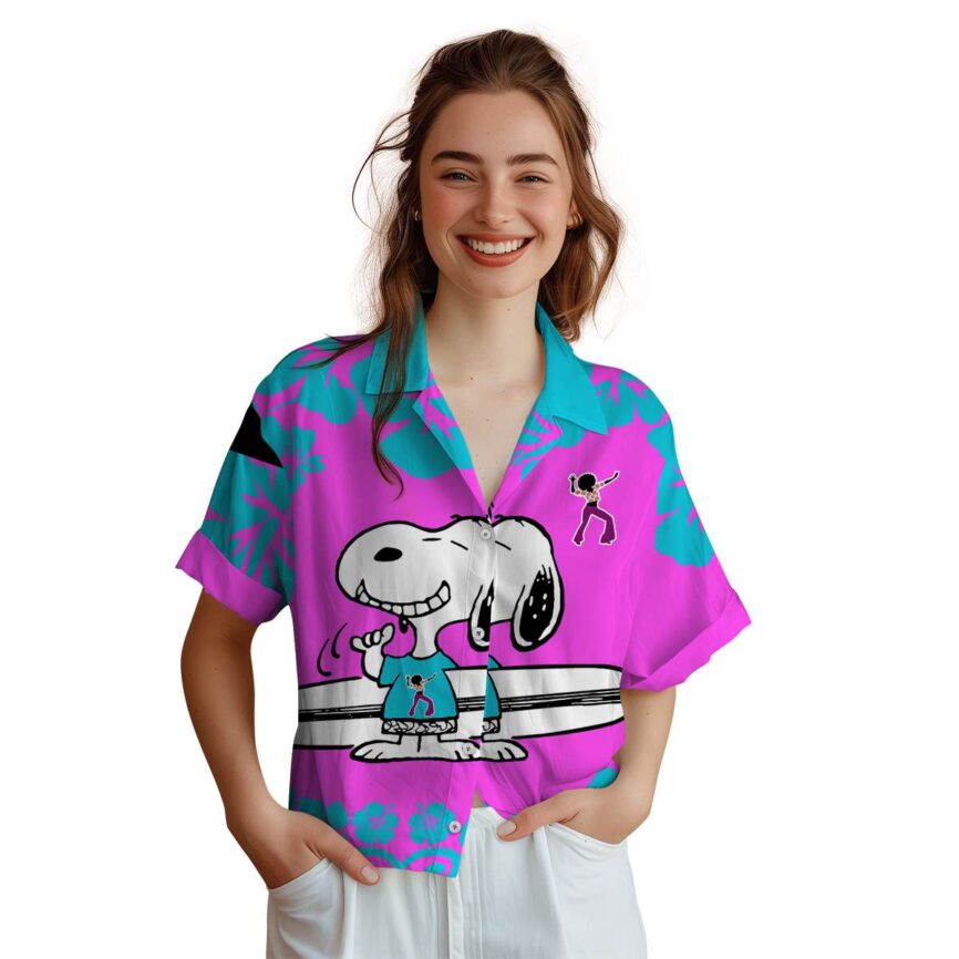 Custom 70s Surfing Snoopy Hawaiian Shirt Top rated