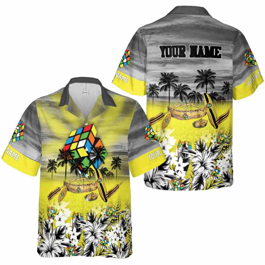 Custom 80s Sunset Beach Canoe Hawaiian Shirt Premium grade