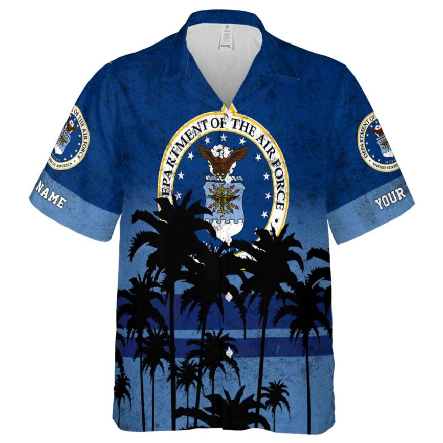 Custom Air Force Sunset Gradient Hawaiian Shirt Fashion forward