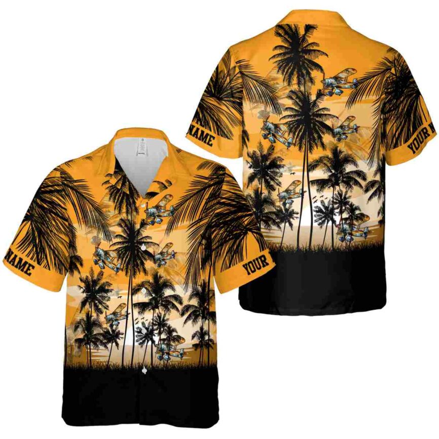 Custom Airplane Island Scenery Hawaiian Shirt Premium grade