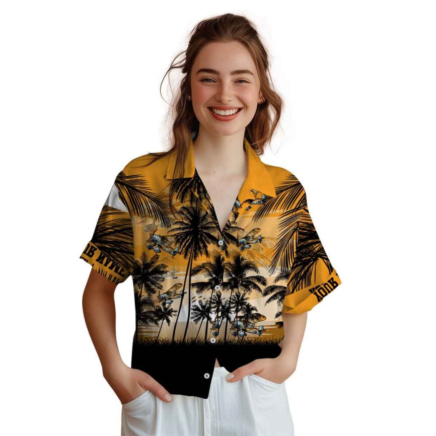 Custom Airplane Island Scenery Hawaiian Shirt Top rated