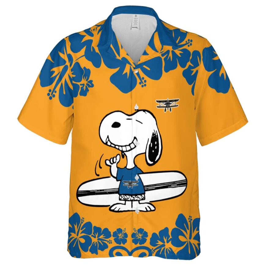 Custom Airplane Surfing Snoopy Hawaiian Shirt Fashion forward