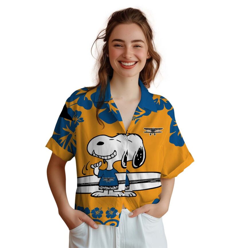 Custom Airplane Surfing Snoopy Hawaiian Shirt Top rated