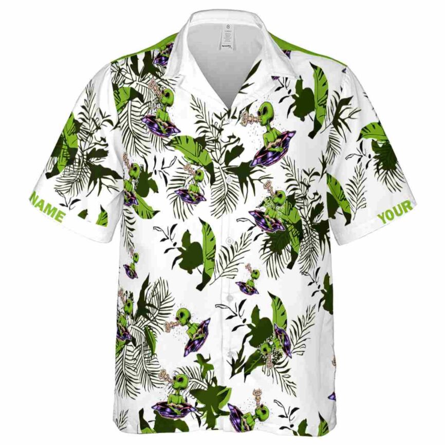 Custom Alien Leafy Accents Hawaiian Shirt Fashion forward