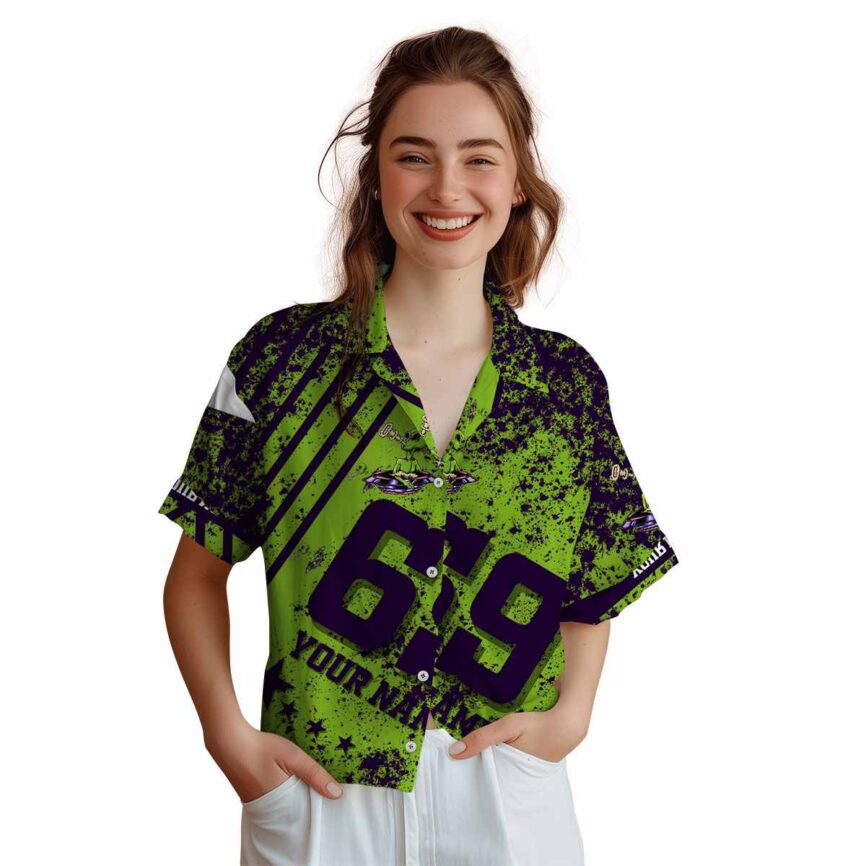 Custom Alien Stripe Burst Hawaiian Shirt Top rated