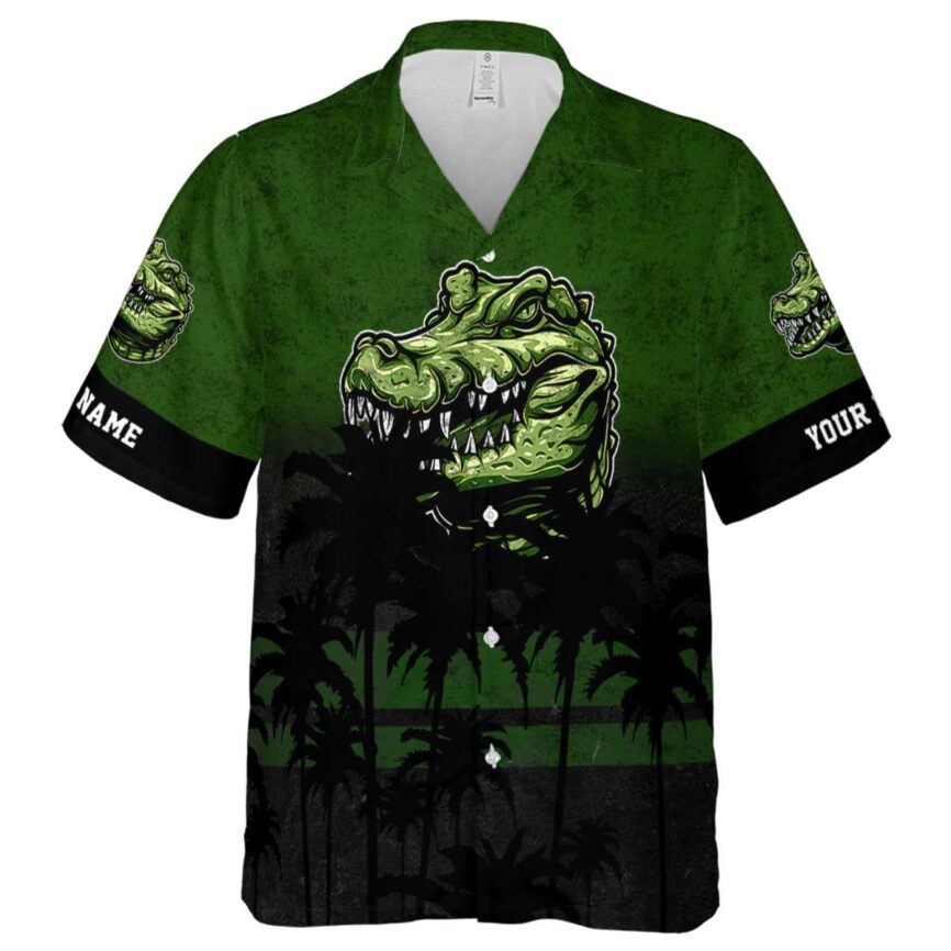 Custom Alligator Sunset Gradient Hawaiian Shirt Fashion forward