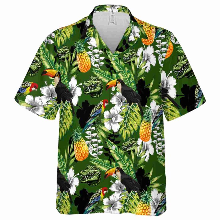 Custom Alligator Toucan Bird Hawaiian Shirt Fashion forward