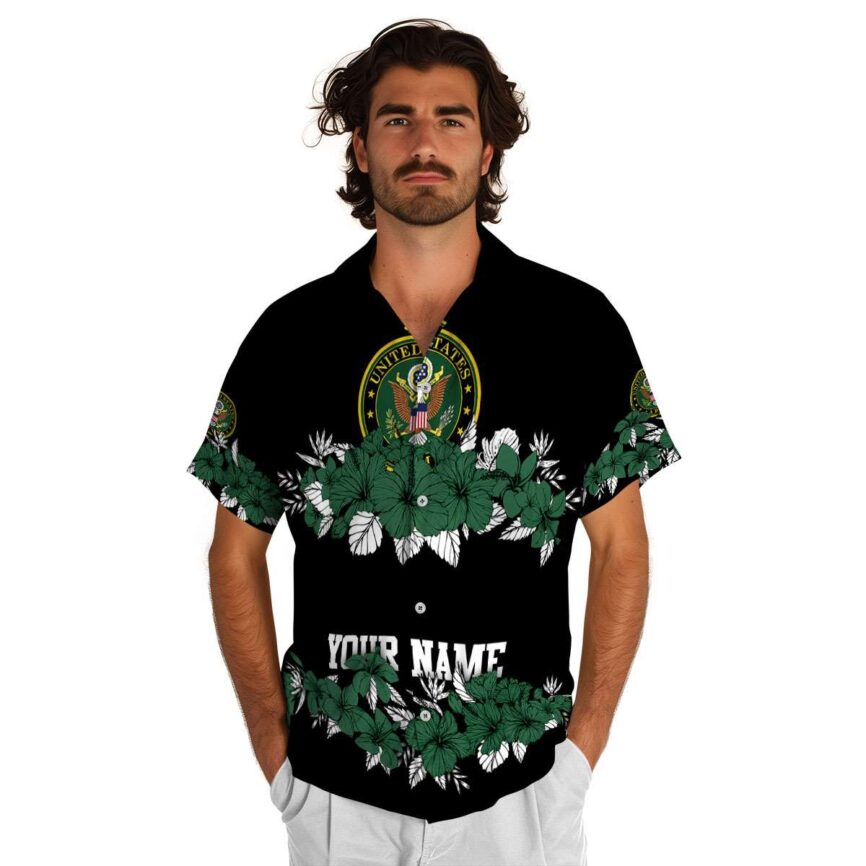 Custom Army Hibiscus Band Hawaiian Shirt New Arrival