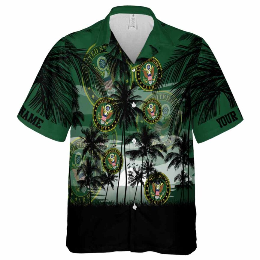 Custom Army Island Scenery Hawaiian Shirt Fashion forward