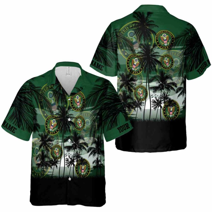 Custom Army Island Scenery Hawaiian Shirt Premium grade