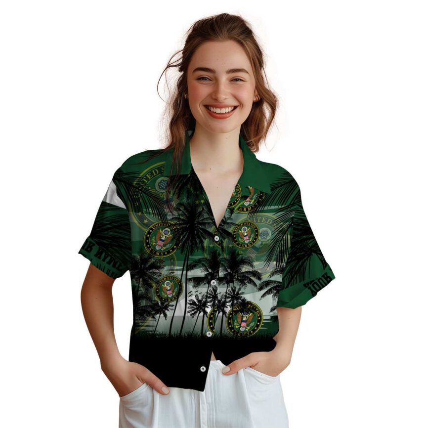 Custom Army Island Scenery Hawaiian Shirt Top rated