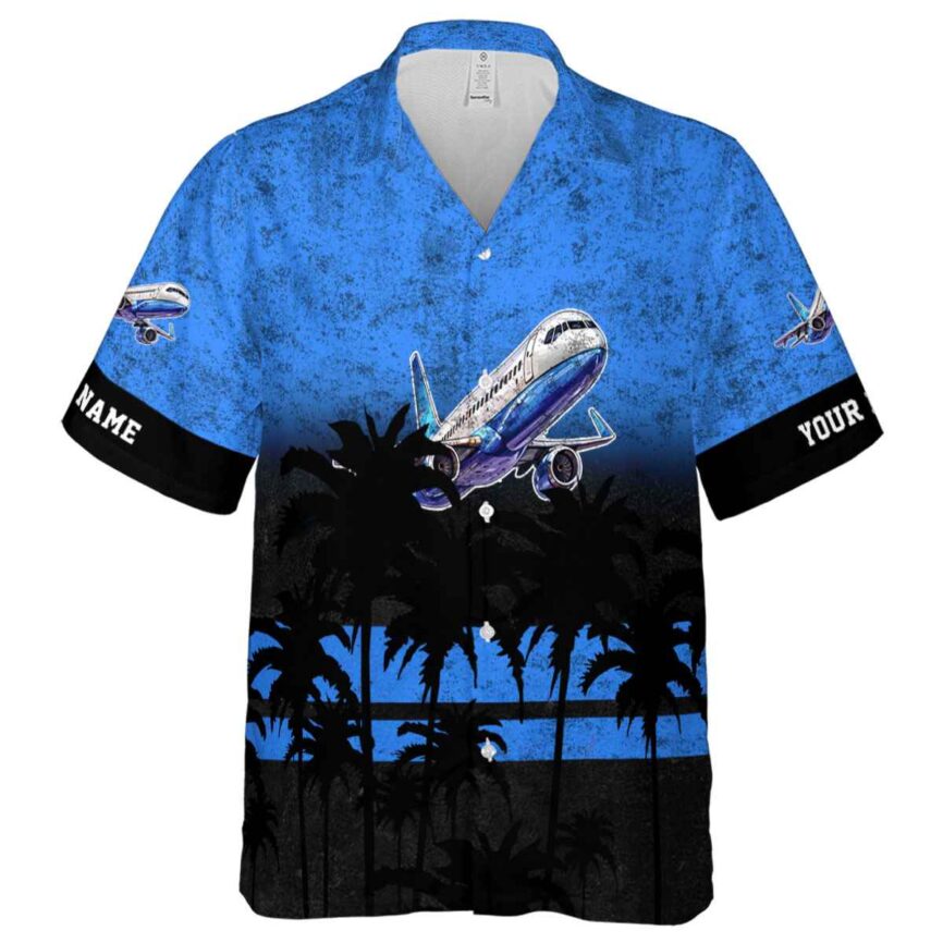 Custom Aviation Sunset Gradient Hawaiian Shirt Fashion forward