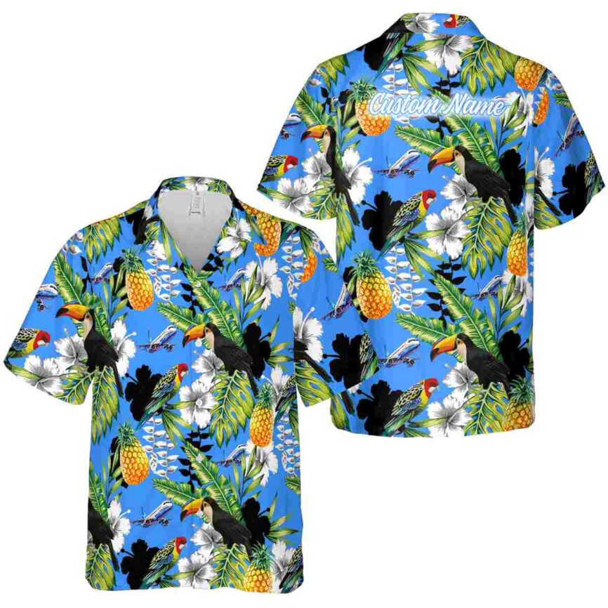 Custom Aviation Toucan Bird Hawaiian Shirt Premium grade