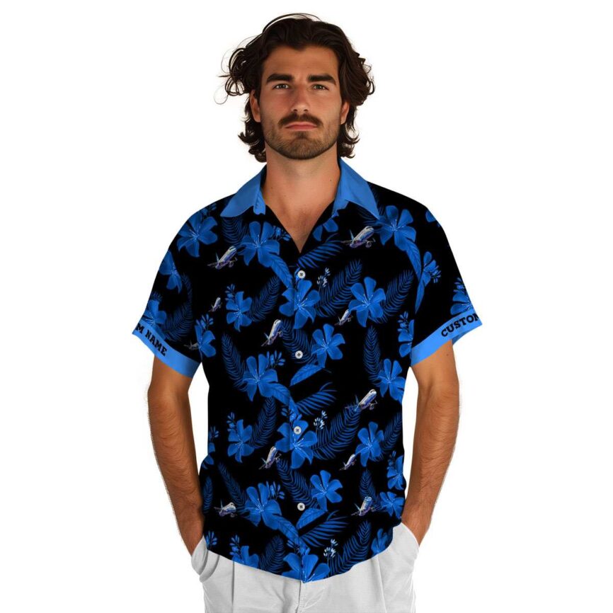 Custom Aviation Tropical Flower Hawaiian Shirt New Arrival