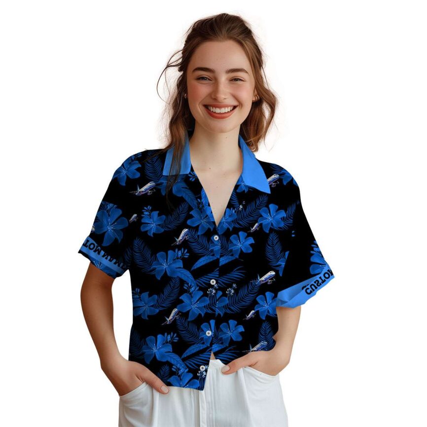 Custom Aviation Tropical Flower Hawaiian Shirt Top rated