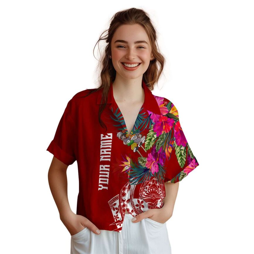 Custom BBQ Polynesian Flowers Hawaiian Shirt Top rated