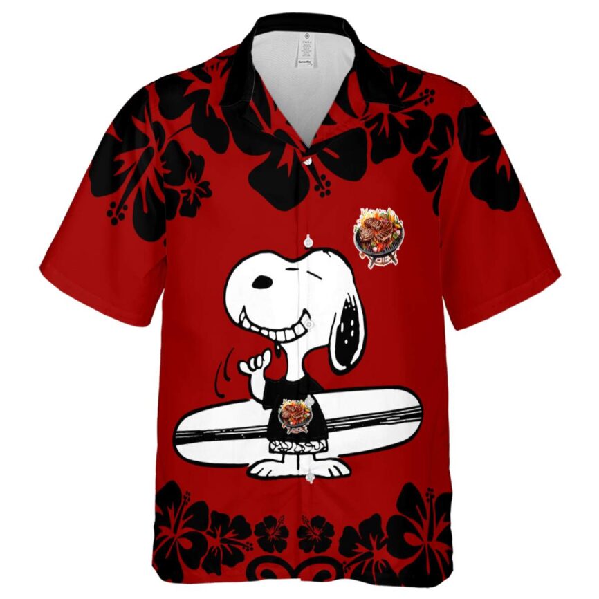 Custom BBQ Surfing Snoopy Hawaiian Shirt Fashion forward