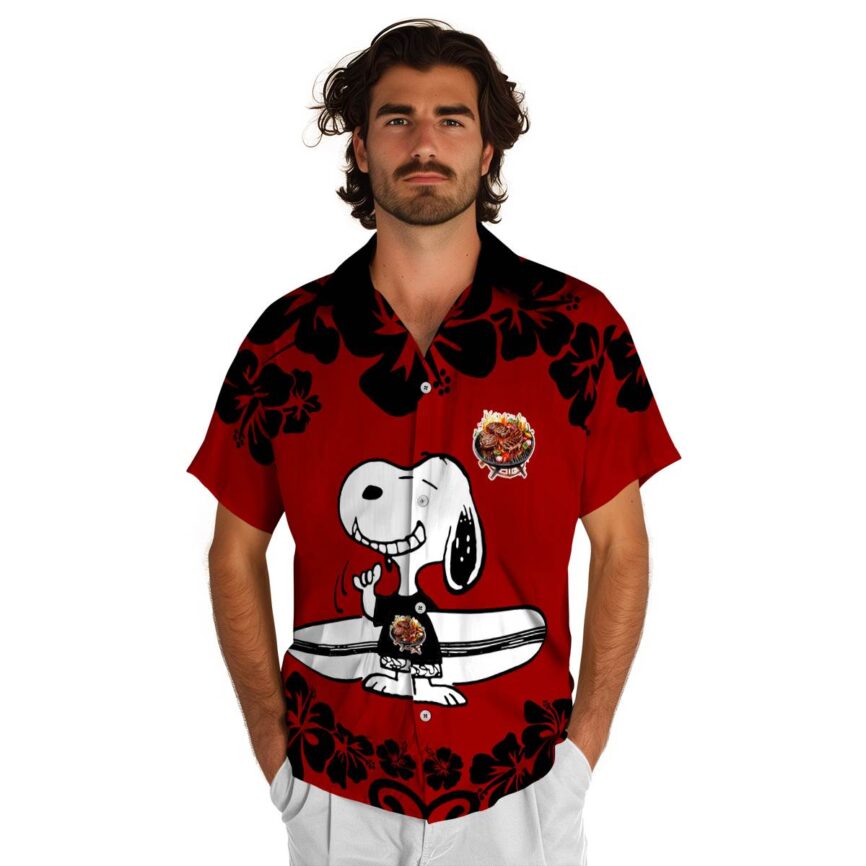 Custom BBQ Surfing Snoopy Hawaiian Shirt New Arrival