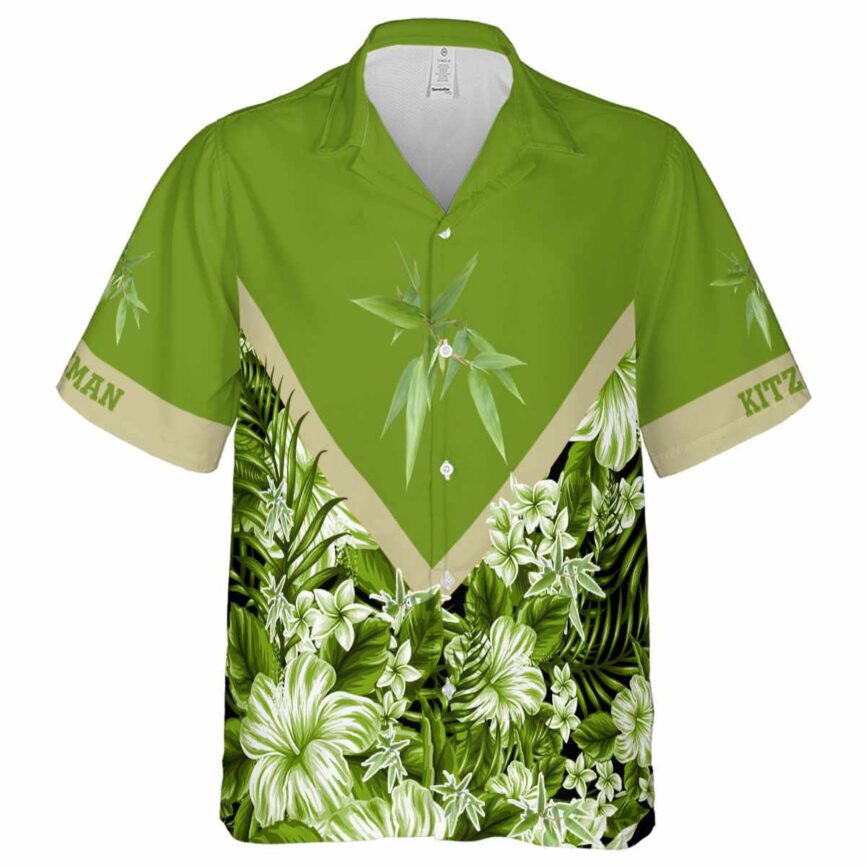 Custom Bamboo Bold Floral Number Hawaiian Shirt Fashion forward