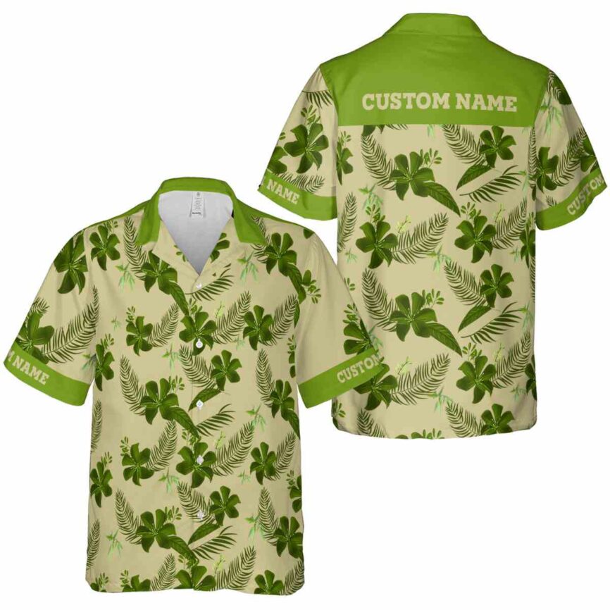 Custom Bamboo Tropical Flower Hawaiian Shirt Premium grade