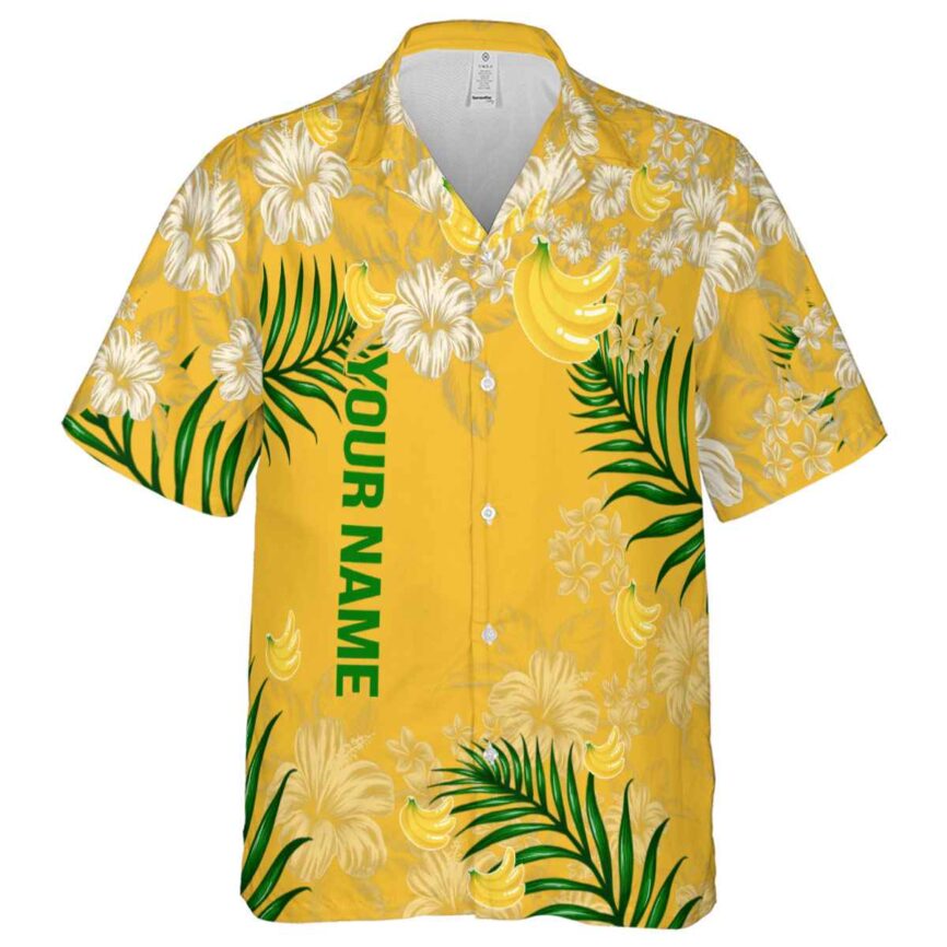 Custom Banana Hibiscus Pattern Hawaiian Shirt Fashion forward