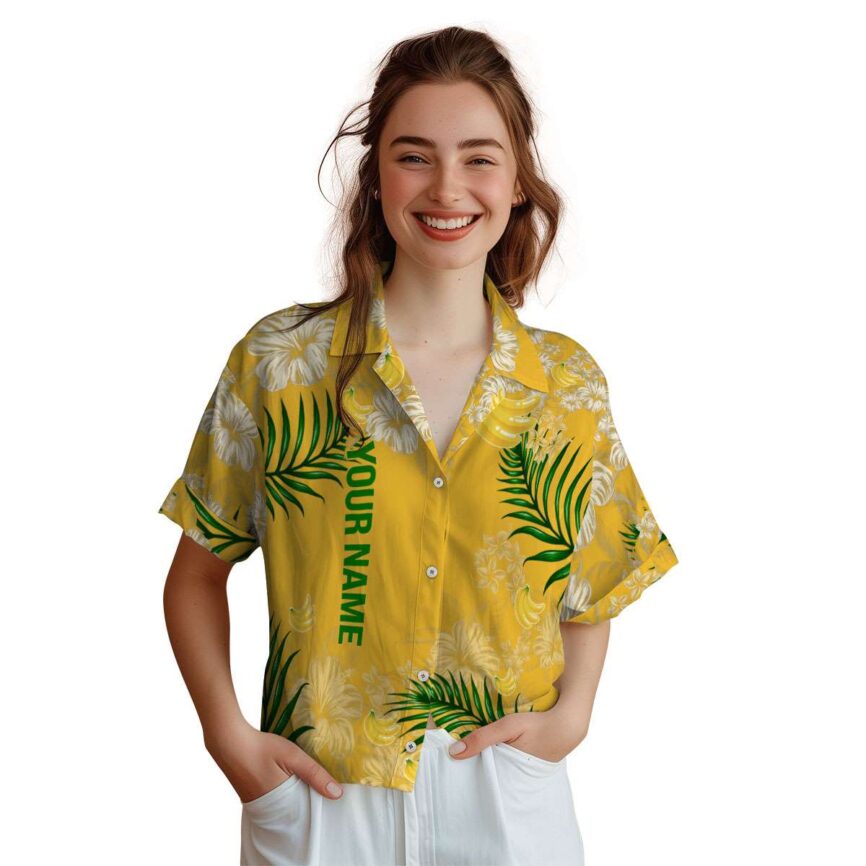 Custom Banana Hibiscus Pattern Hawaiian Shirt Top rated