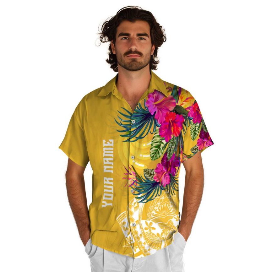 Custom Banana Polynesian Flowers Hawaiian Shirt New Arrival