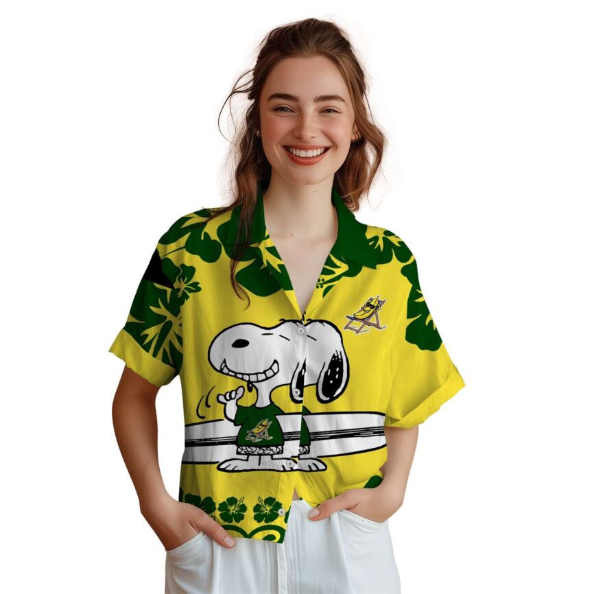 Custom Banana Surfing Snoopy Hawaiian Shirt Top rated