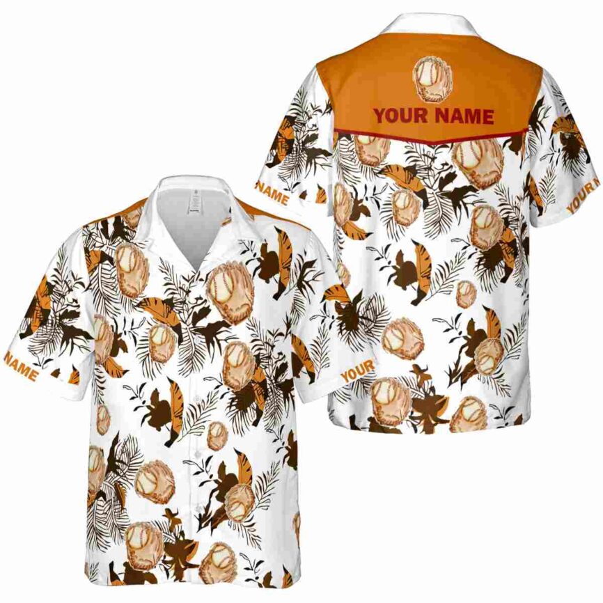 Custom Baseball Leafy Accents Hawaiian Shirt Premium grade