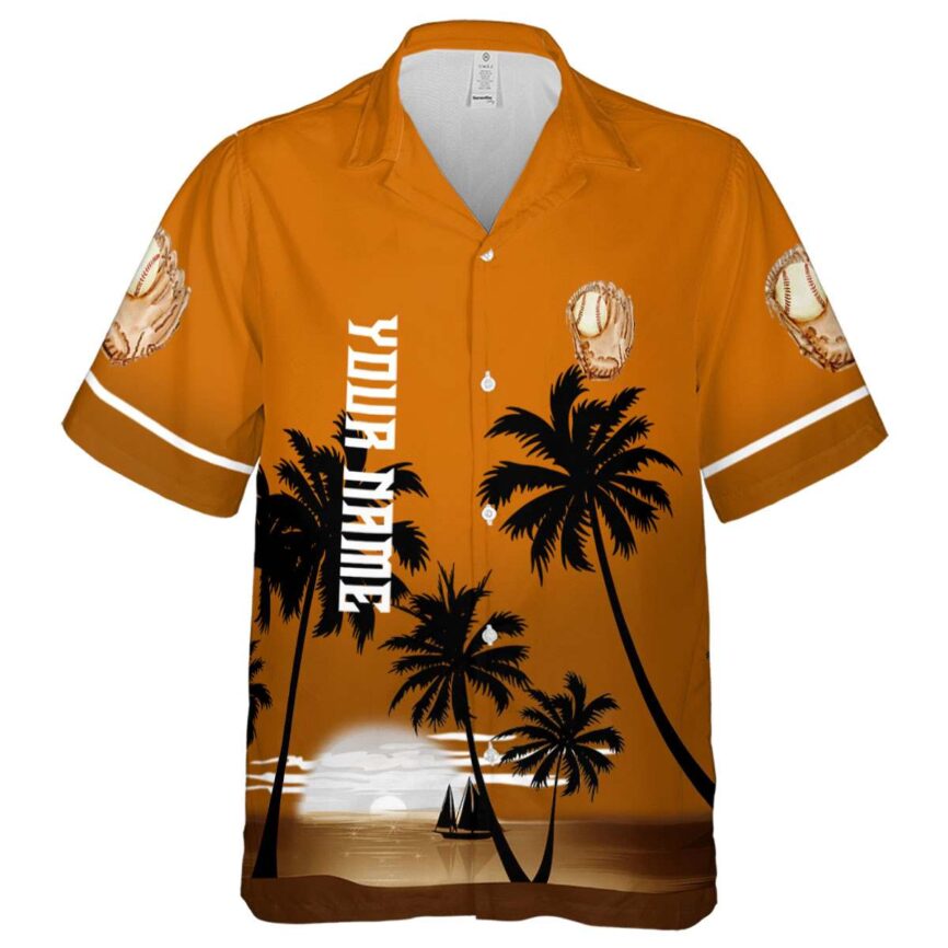 Custom Baseball Ocean Sunset Hawaiian Shirt Fashion forward