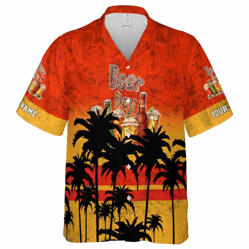 Custom Beer Sunset Gradient Hawaiian Shirt Fashion forward