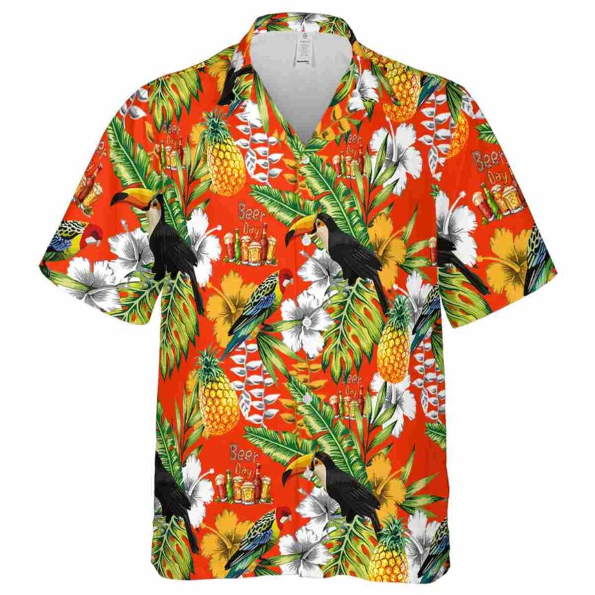 Custom Beer Toucan Bird Hawaiian Shirt Fashion forward