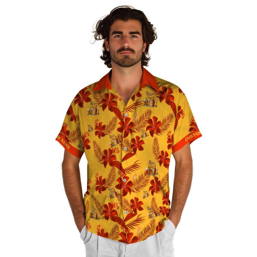 Custom Beer Tropical Flower Hawaiian Shirt New Arrival