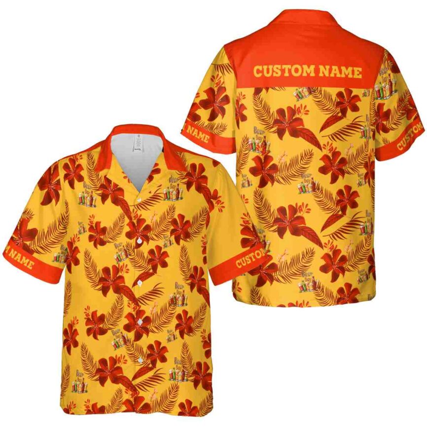 Custom Beer Tropical Flower Hawaiian Shirt Premium grade