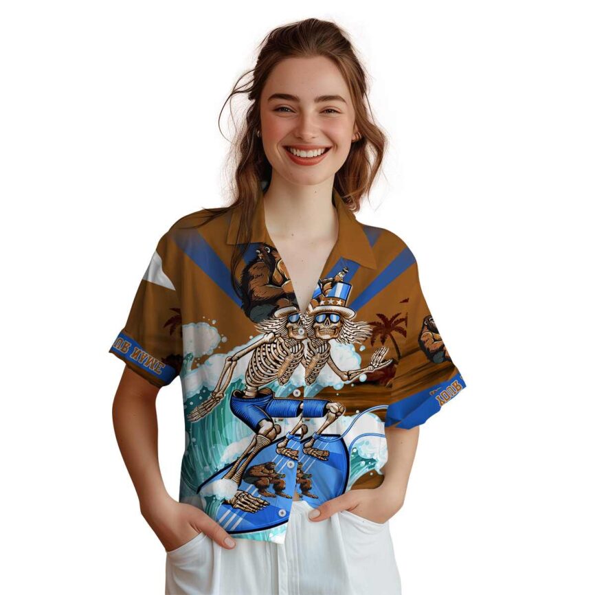 Custom Bigfoot Grateful Dead Motif Hawaiian Shirt Top rated