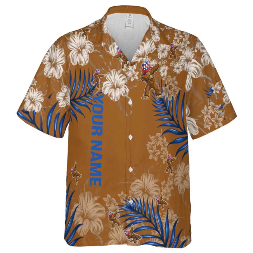 Custom Bigfoot Hibiscus Pattern Hawaiian Shirt Fashion forward