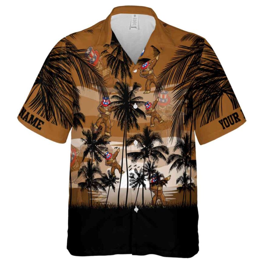 Custom Bigfoot Island Scenery Hawaiian Shirt Fashion forward