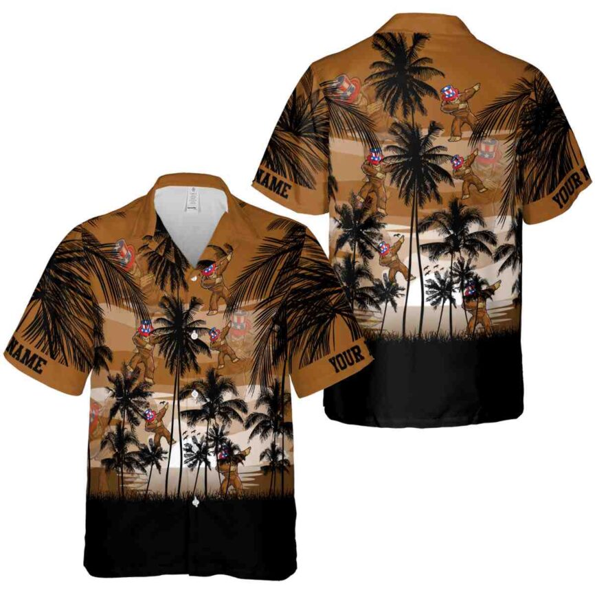 Custom Bigfoot Island Scenery Hawaiian Shirt Premium grade