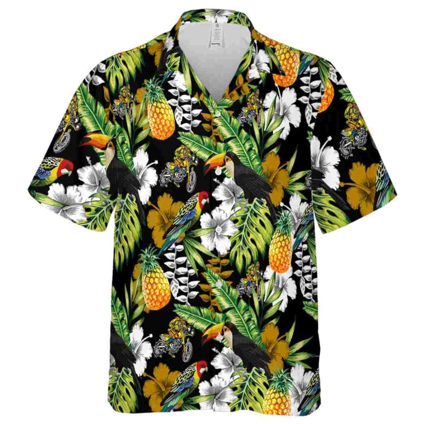 Custom Biker Toucan Bird Hawaiian Shirt Fashion forward