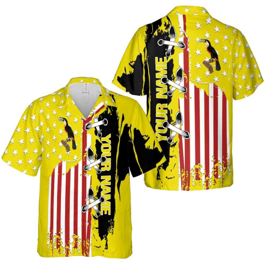 Custom Bird Flag Stitches Hawaiian Shirt Premium grade