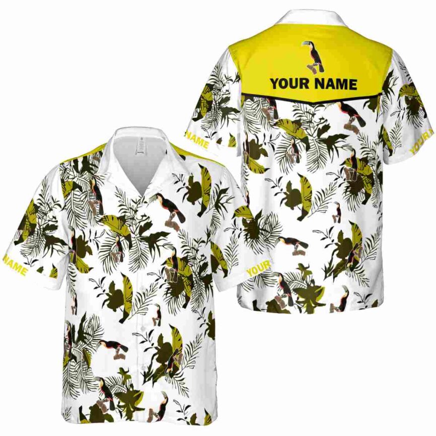 Custom Bird Leafy Accents Hawaiian Shirt Premium grade