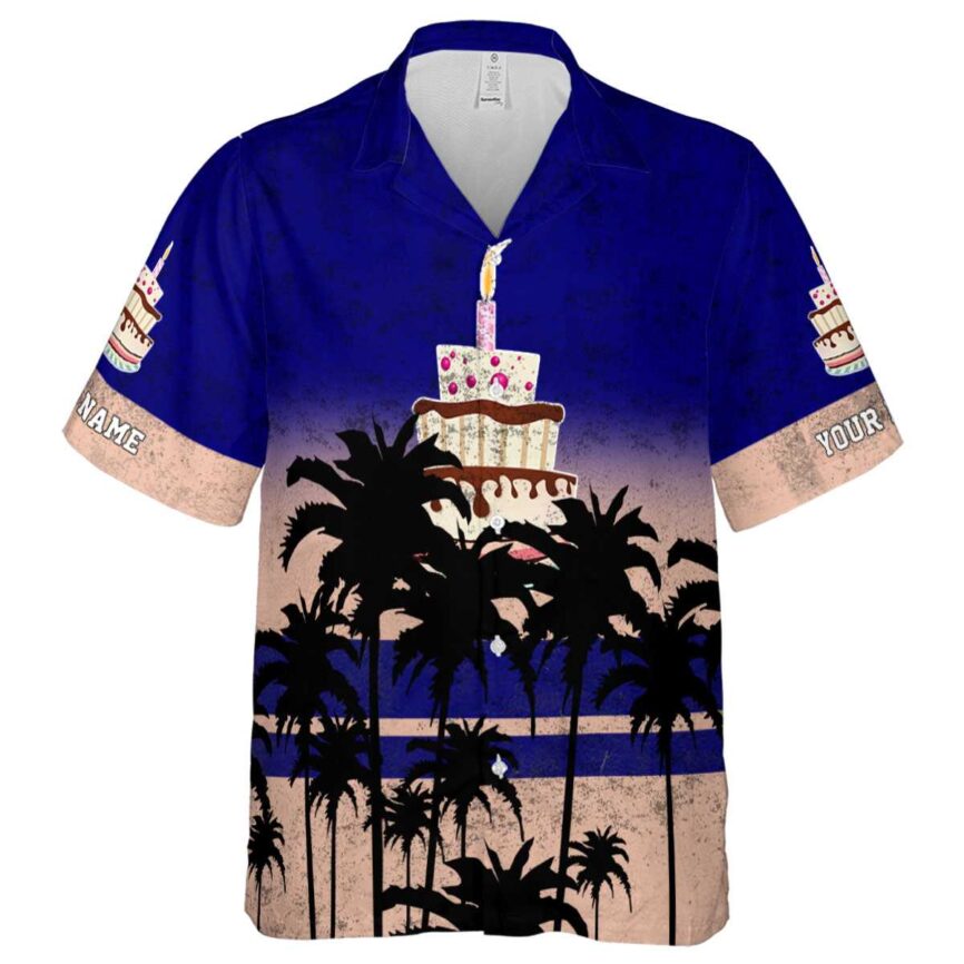 Custom Birthday Sunset Gradient Hawaiian Shirt Fashion forward