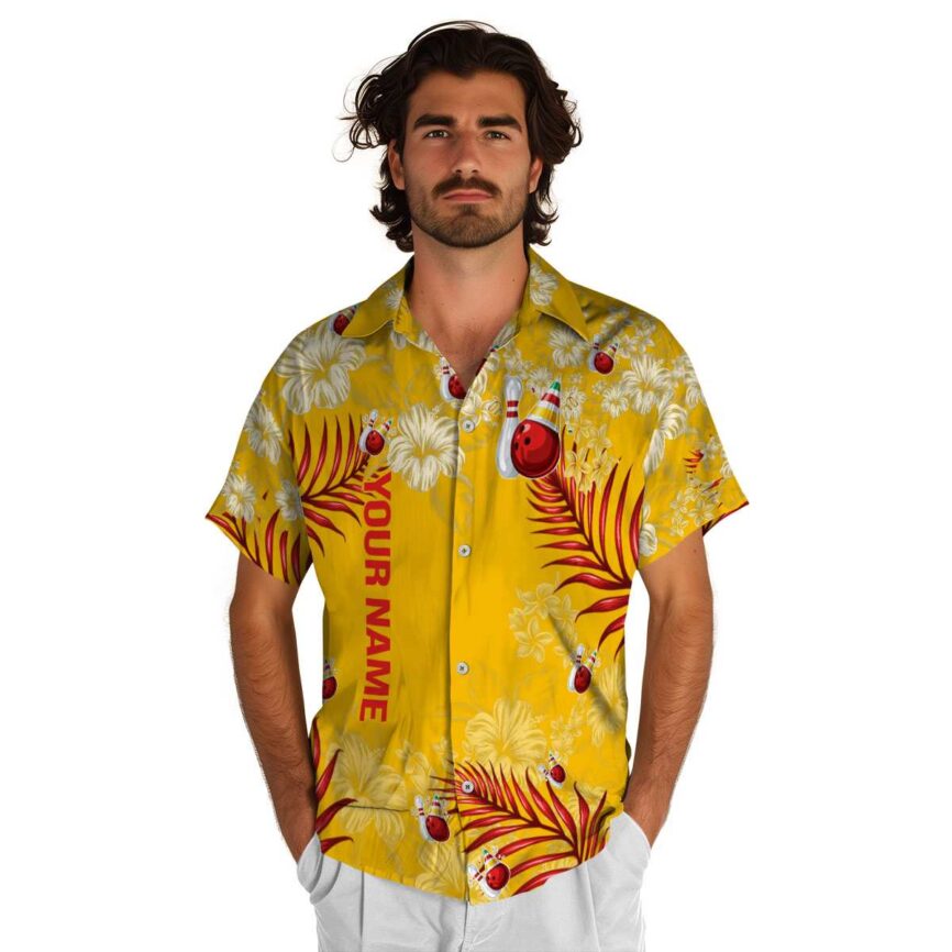 Custom Bowling Hibiscus Pattern Hawaiian Shirt New Arrival