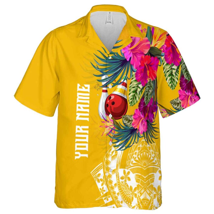 Custom Bowling Polynesian Flowers Hawaiian Shirt Fashion forward