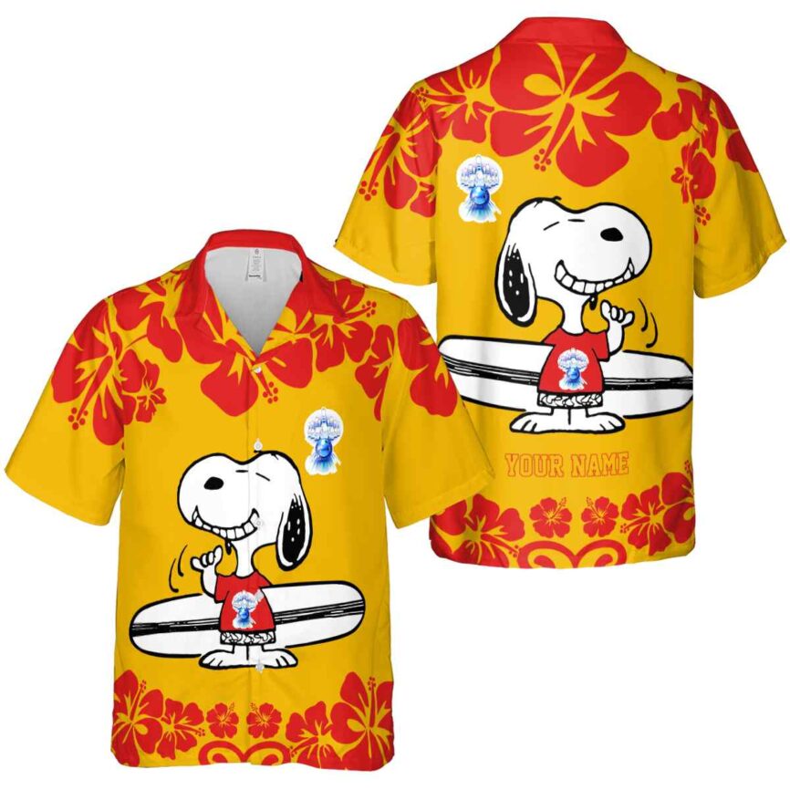 Custom Bowling Surfing Snoopy Hawaiian Shirt Premium grade