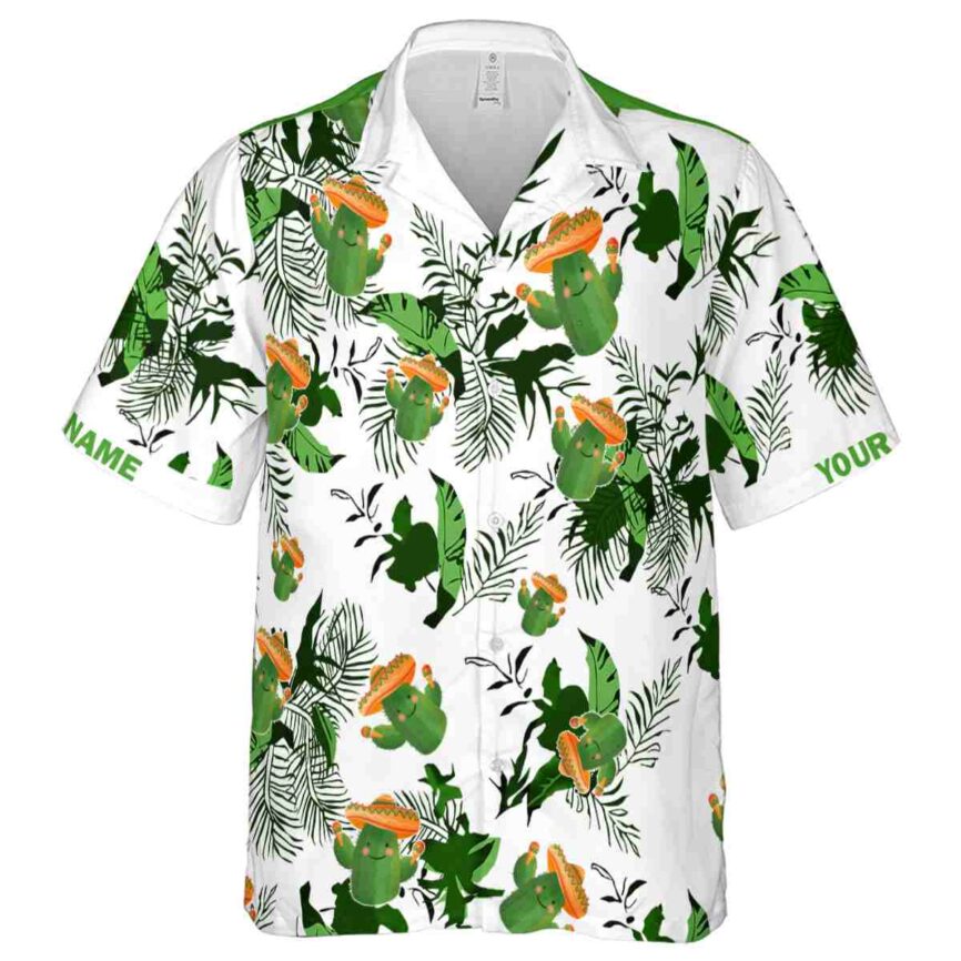 Custom Cactus Leafy Accents Hawaiian Shirt Fashion forward