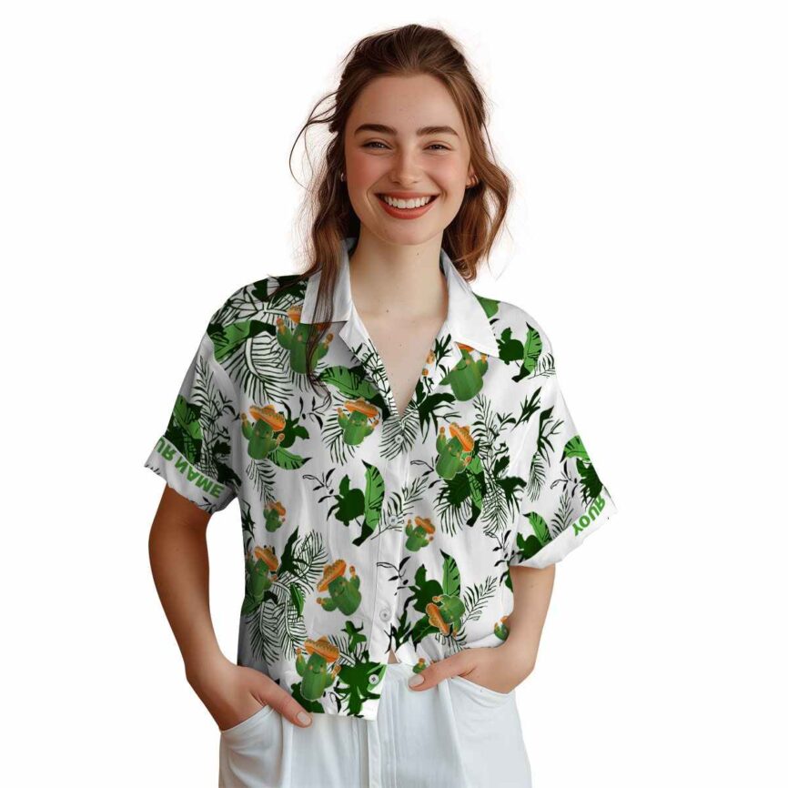 Custom Cactus Leafy Accents Hawaiian Shirt Top rated