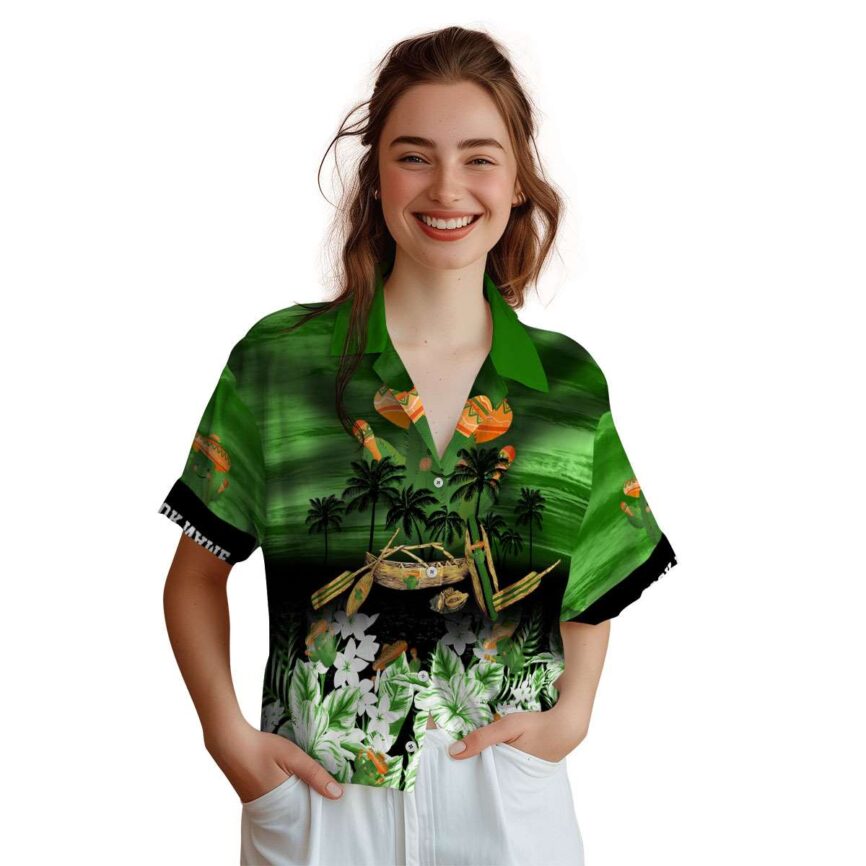 Custom Cactus Sunset Beach Canoe Hawaiian Shirt Top rated