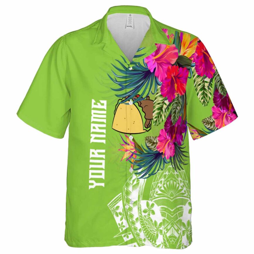 Custom Capybara Polynesian Flowers Hawaiian Shirt Fashion forward